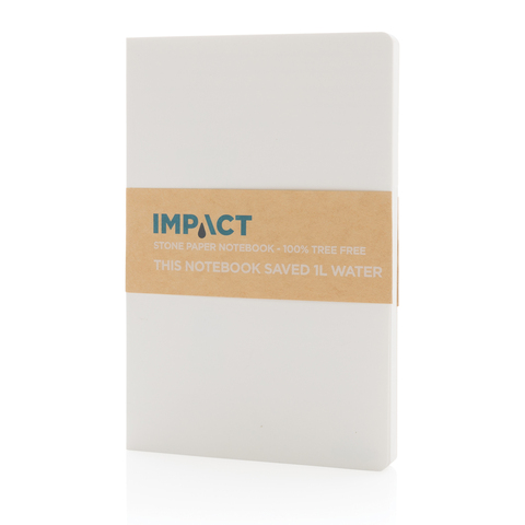 Impact softcover stenpapir A5 notesbog - BSCI-Hvid