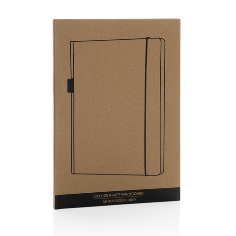 A5 FSC® deluxe hardcover notesbog-Grå