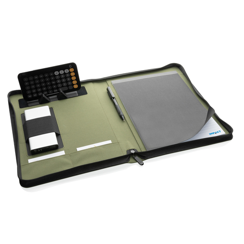 Impact Aware™ deluxe 300D tech portfolio med lynlås-