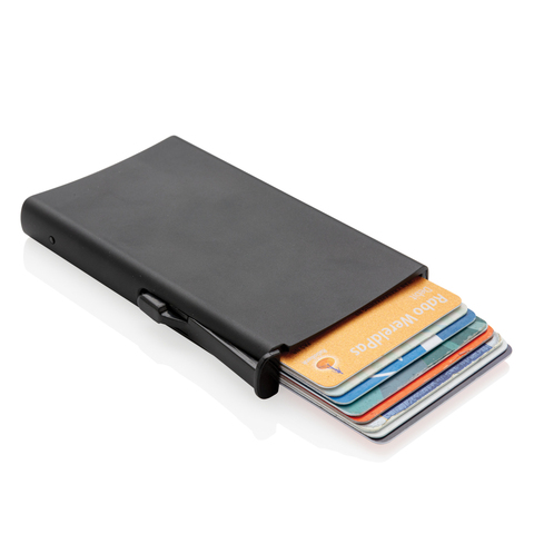 Standard aluminiums RFID kortholder-Sort