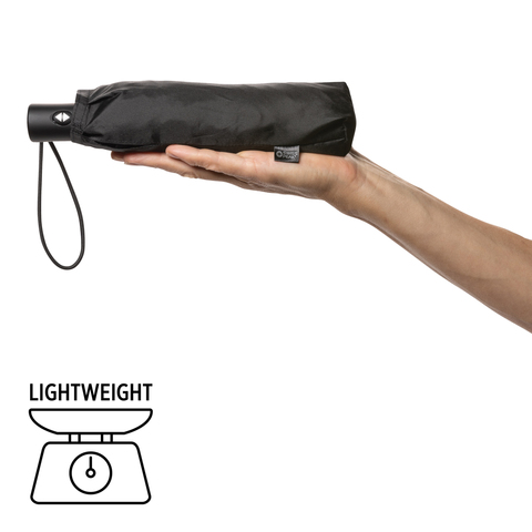 Swiss Peak Aware™ RPET Ultralet fuldautomatisk 20.5 tommer Taskeparaply-Sort