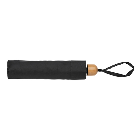 20.5 tommer Impact AWARE™ RPET 190T bambus mini paraply-Sort