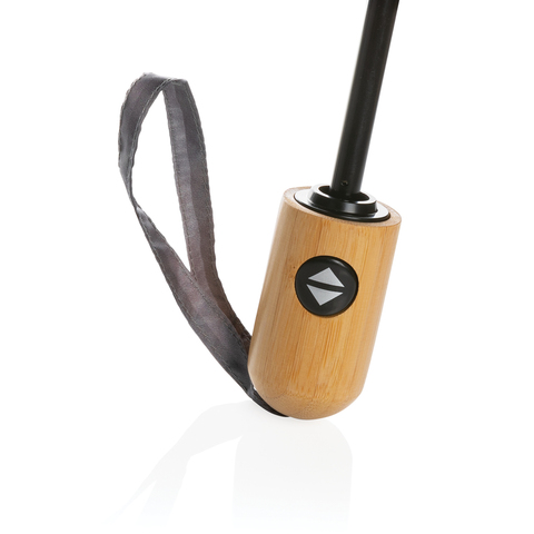 21 Tommer Impact AWARE™ RPET 190T bambus, auto åben/luk paraply-Grå