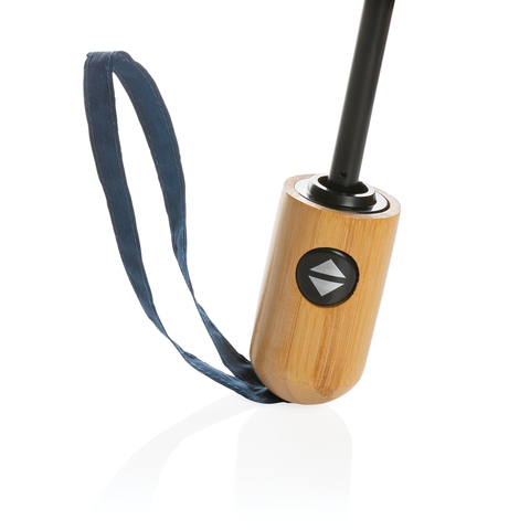 21 Tommer Impact AWARE™ RPET 190T bambus, auto åben/luk paraply-Marineblå