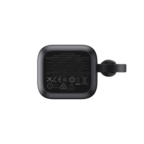 Anker Power Bank 25.000 mAh 165 W, intern udtrækkeligt kabel-