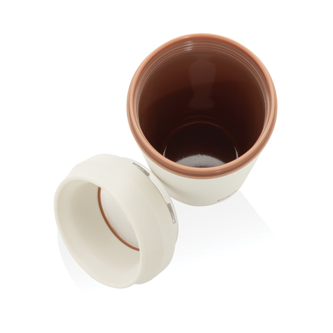 Topl genanvendt plastik To Go Tumble med patenteret 360-låg-Hvid