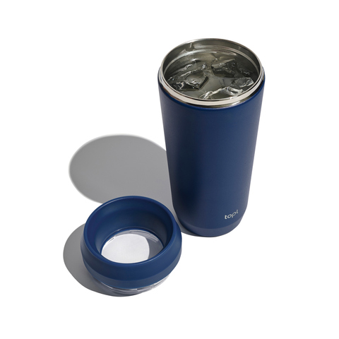 Topl genanvendt stål To Go Tumbler 354 ml patenteret 360 låg-Navy