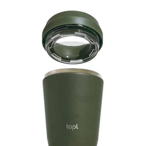 Topl genanvendt stål To Go Tumbler 354 ml patenteret 360 låg-Grøn