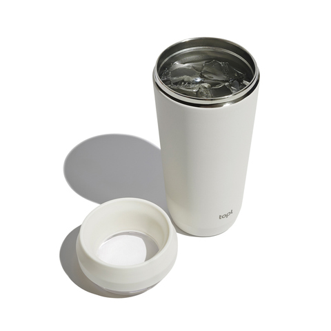 Topl genanvendt stål To Go Tumbler 354 ml patenteret 360 låg-Hvid