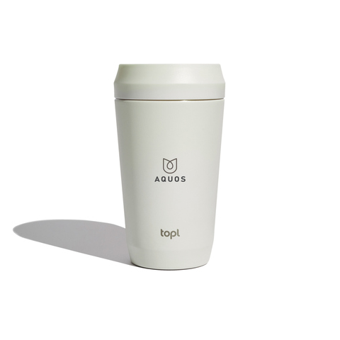 Topl genanvendt stål To Go Tumbler 354 ml patenteret 360 låg-Hvid