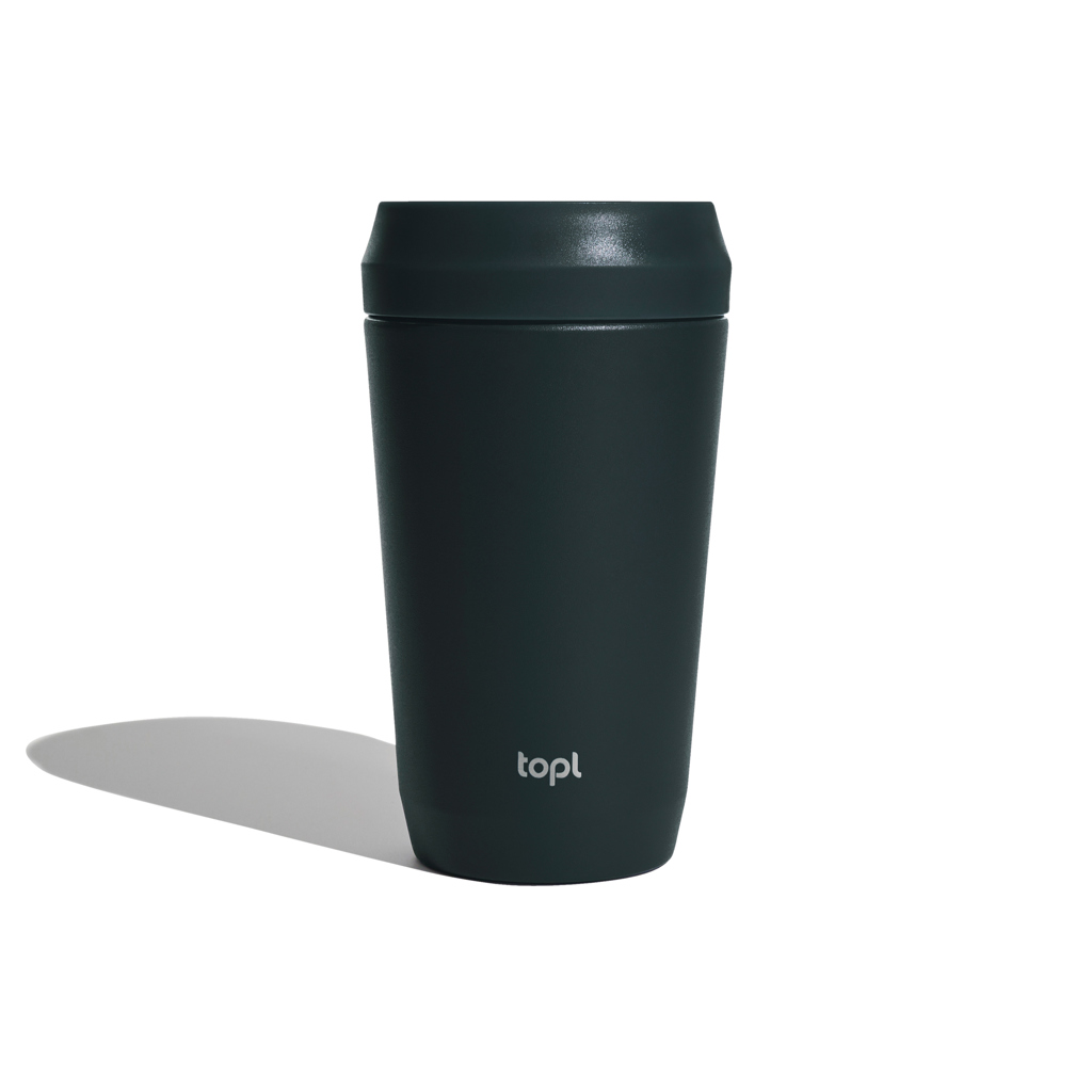 Topl genanvendt stål To Go Tumbler 354 ml patenteret 360 låg-Grå