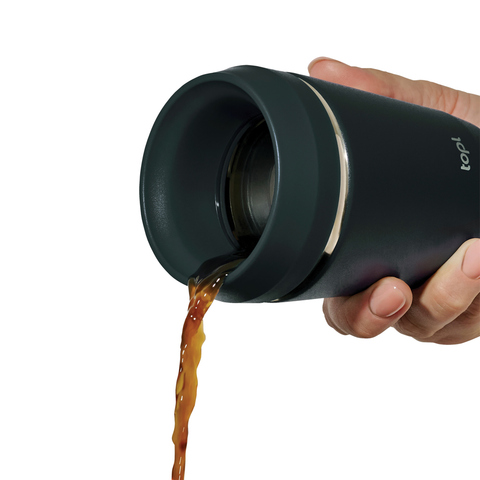 Topl genanvendt stål To Go Tumbler 235 ml patenteret 360 låg-Grå