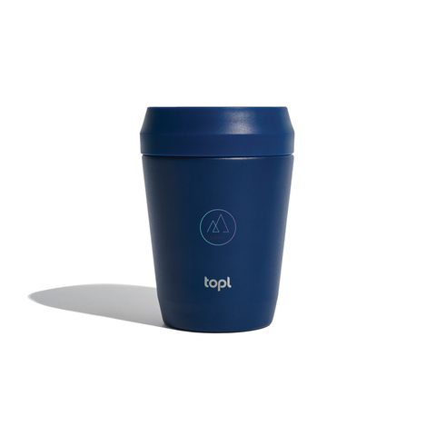 Topl genanvendt stål To Go Tumbler 235 ml patenteret 360 låg-Navy