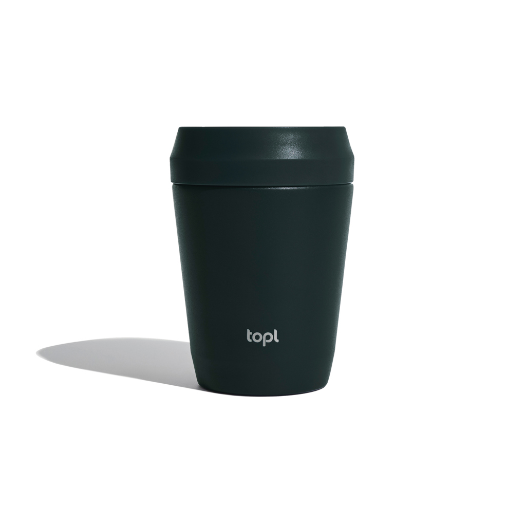 Topl genanvendt stål To Go Tumbler 235 ml patenteret 360 låg-Grå