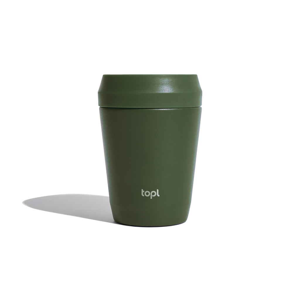 Topl genanvendt stål To Go Tumbler 235 ml patenteret 360 låg-Army