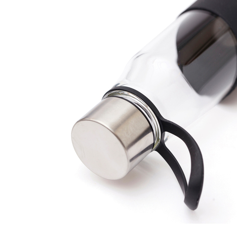 VINGA Lean vandflaske af glas-Sort