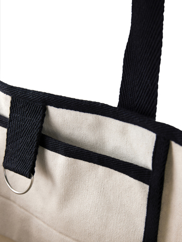 VINGA Volonne AWARE™ strandtaske i genanvendt kanvas-Off White