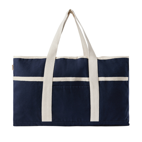 VINGA Volonne AWARE™ strandtaske i genanvendt kanvas-Navy