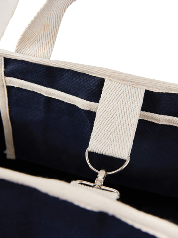 VINGA Volonne AWARE™ strandtaske i genanvendt kanvas-Navy