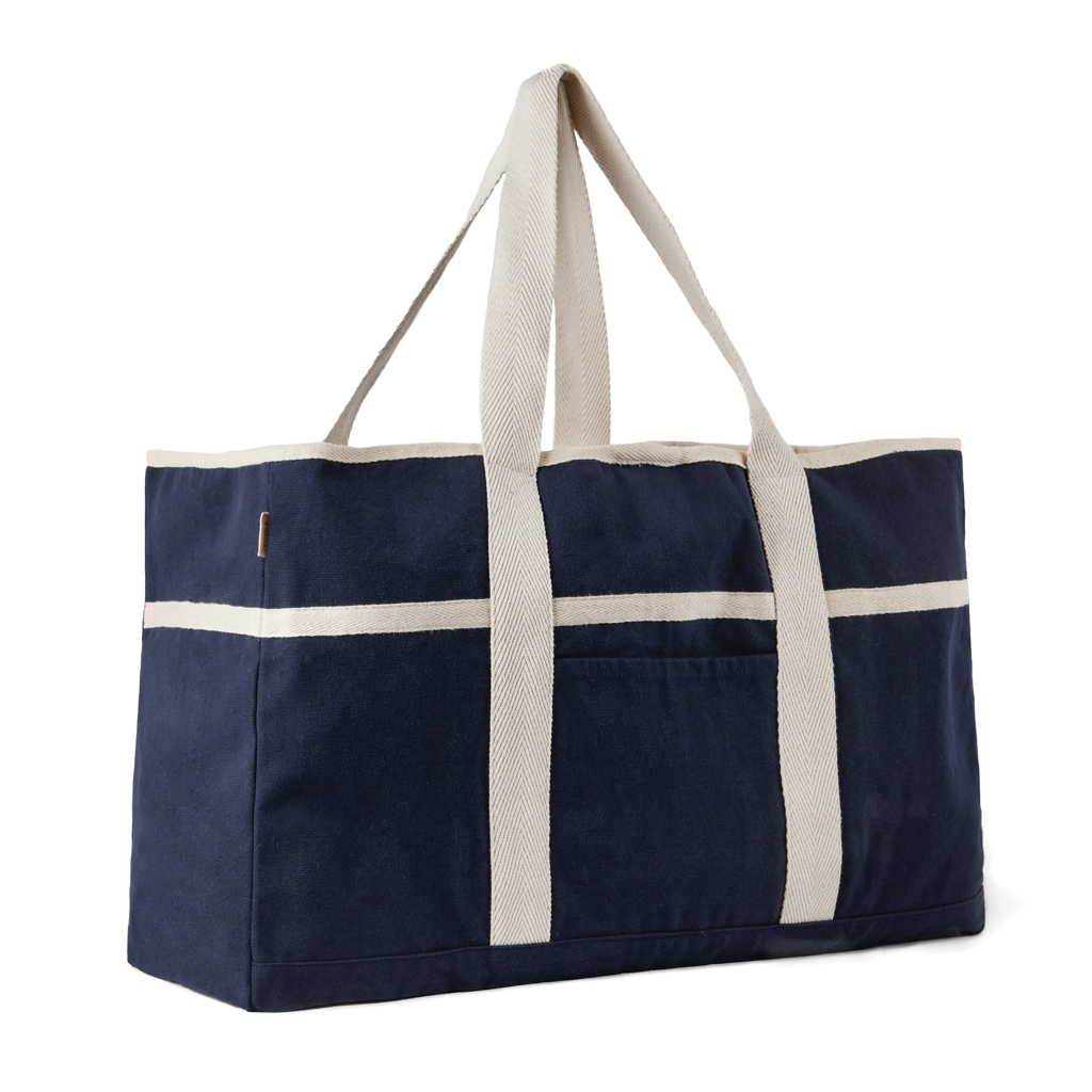 VINGA Volonne AWARE™ strandtaske i genanvendt kanvas-Navy