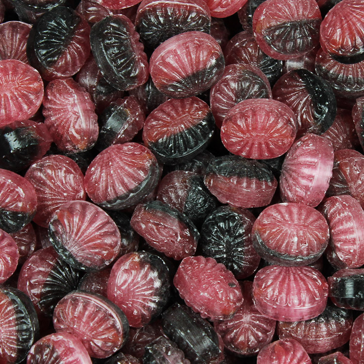 Klassisk pose med 15 bolsjer-Hindbær-lakrids