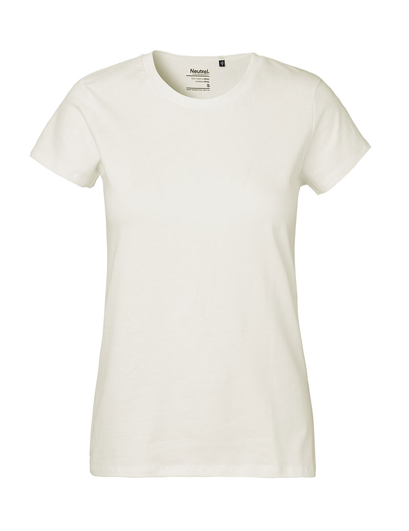 NEUTRAL Classic Dame T-shirt, 100% Økologisk Fairtrade Bomuld-Natur