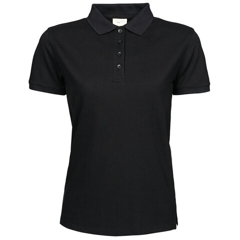 TEE JAYS Ladies Heavy Polo, Økologisk, dame-Sort