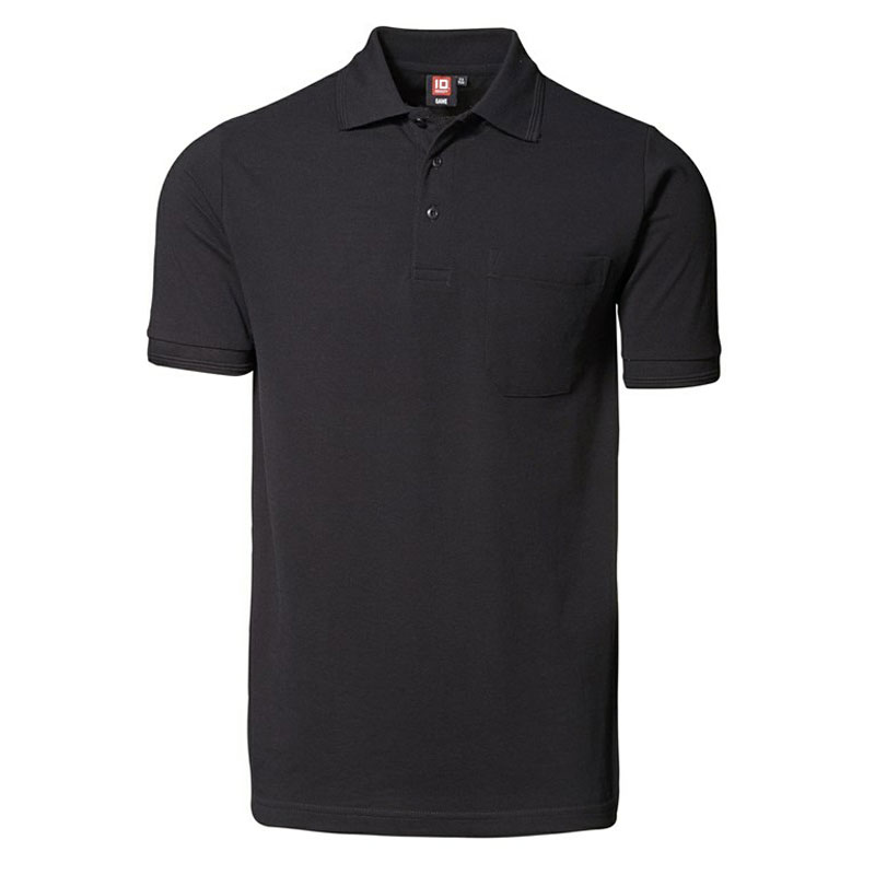 ID Klassisk Poloshirt - Lomme-Sort