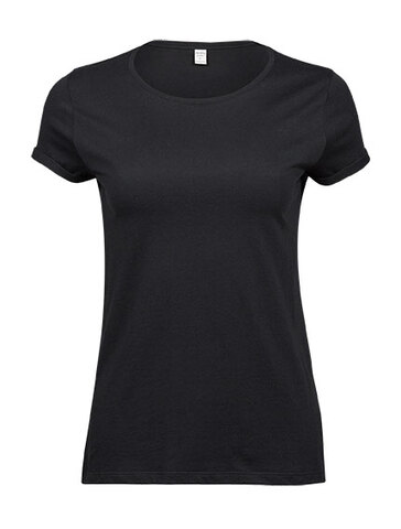 TEE JAYS Roll-up T-shirt - Økologisk, dame-Sort