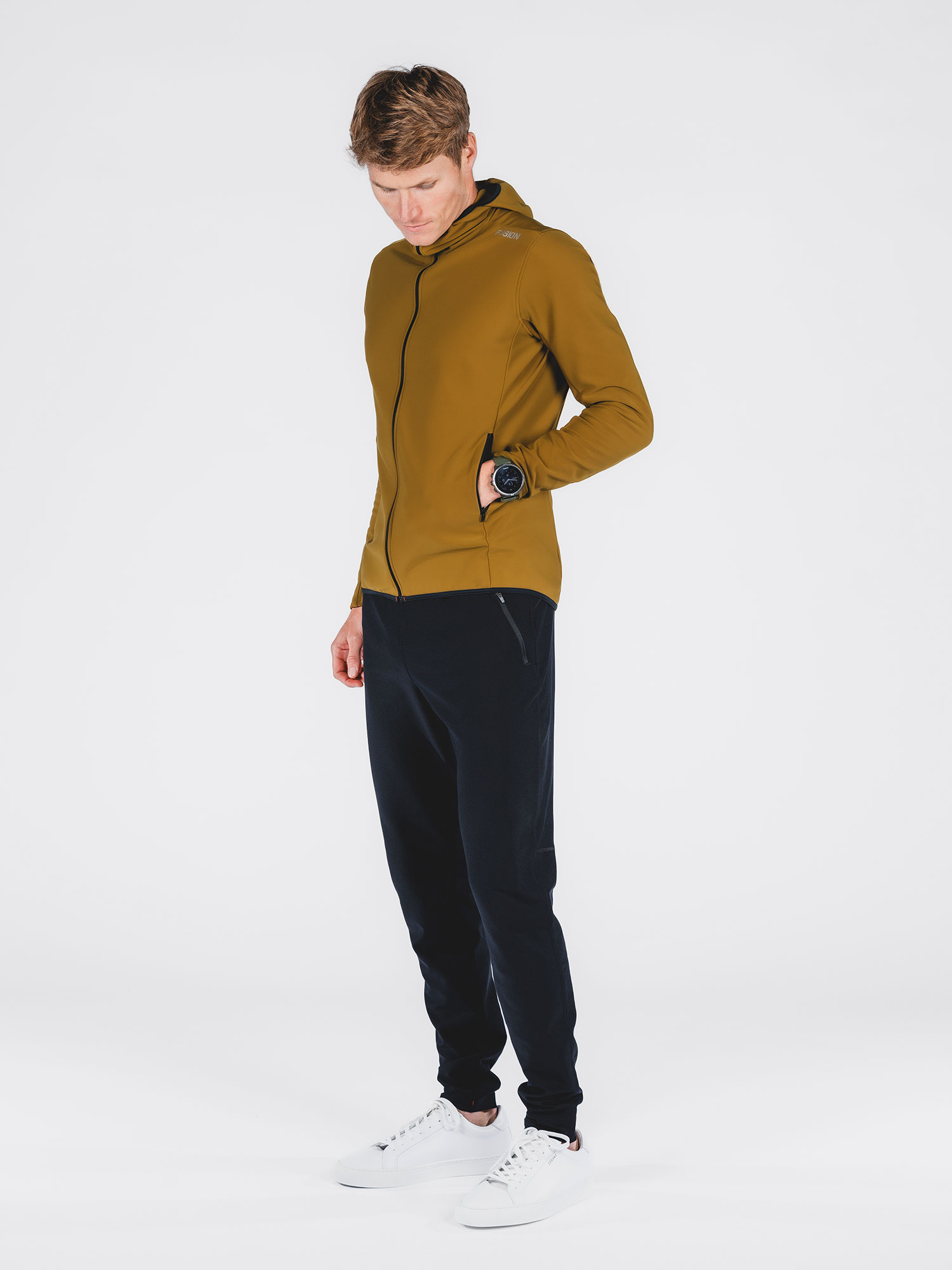 FUSION Recharge Hoodie, Herre-Mustard