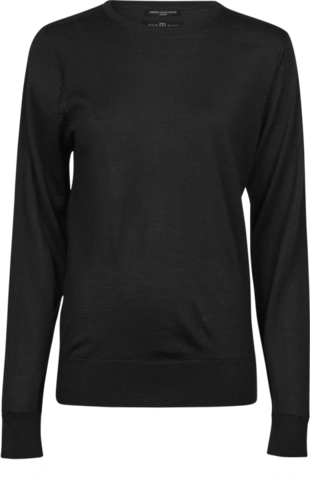 TEE JAYS Crew Neck Strik Sweater, dame-Sort