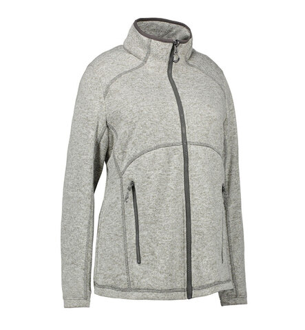 ID Zip Mix Melange Fleece, dame-Grå melange