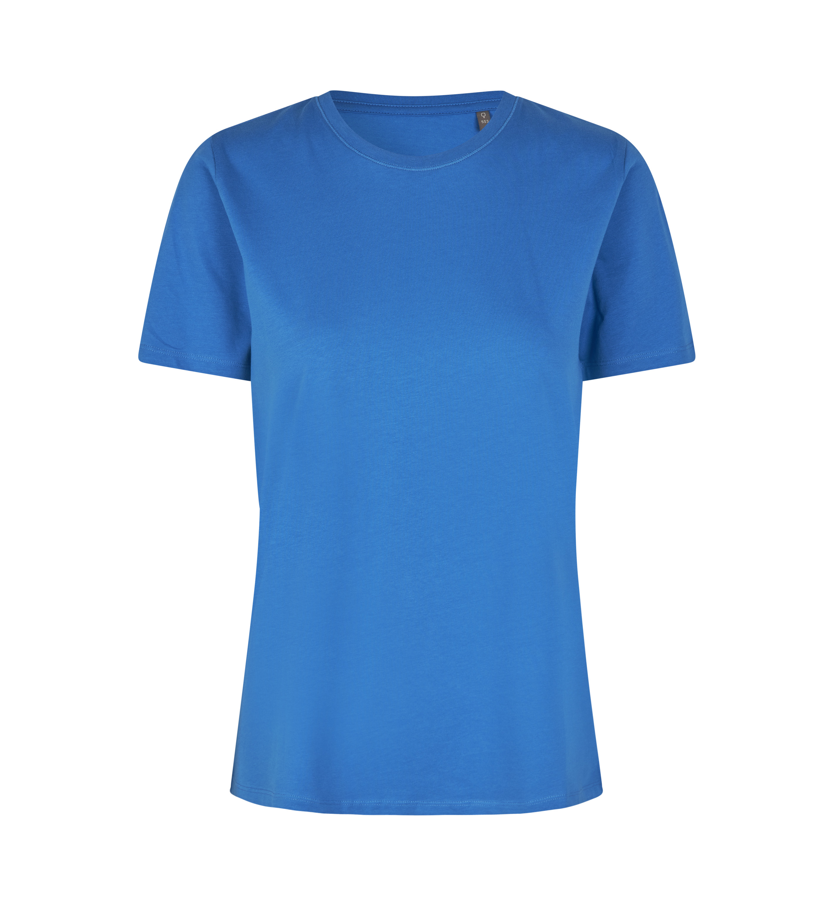 ID Økologisk O-hals T-shirt, dame-Blå