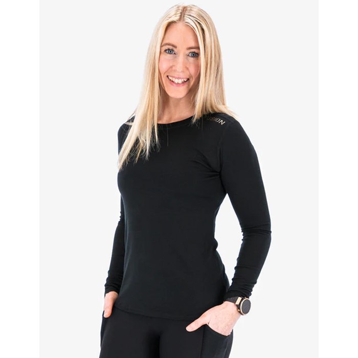 FUSION, Womens Merino 150 LS-Sort