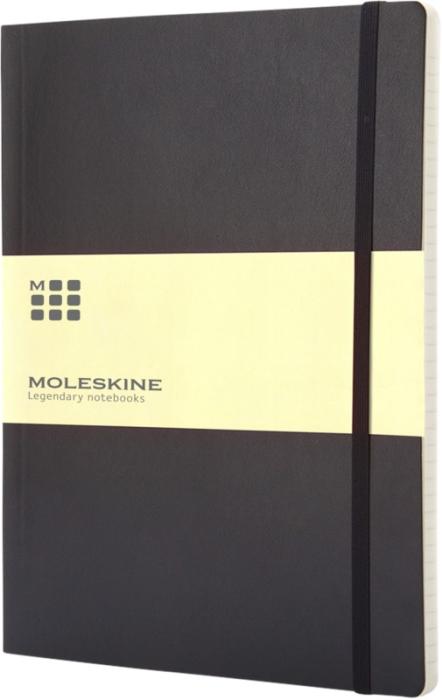 Moleskine Classic XL softcover notesbog - linjeret - Certificeret papir-Sort