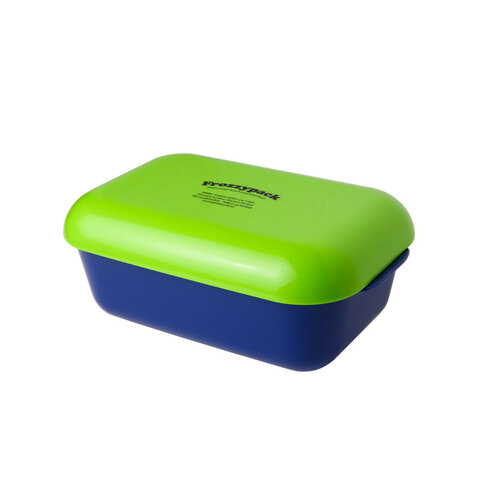 Frozzypack Madkasse med køleelement i låget-Blå/lime