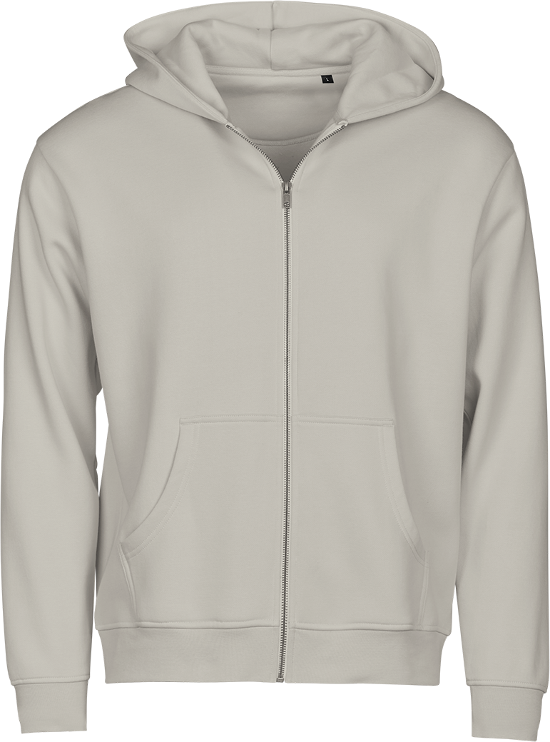 LABELFREE Urban Hooded Full Zip Sweatshirt, Tee Jays - 70% Økologisk Bomuld-Creme