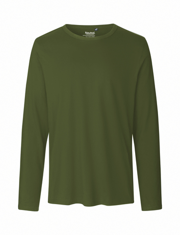 NEUTRAL Langærmet T-shirt, 100% Økologisk Fairtrade Bomuld-Militær