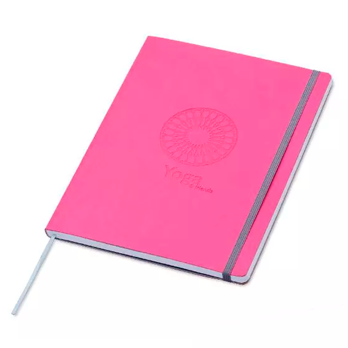 Torino Notesbog A5 - eget design-Lyserød