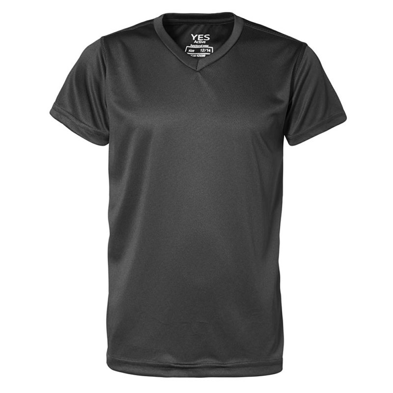 ID Børne Yes Active T-shirt-Sort