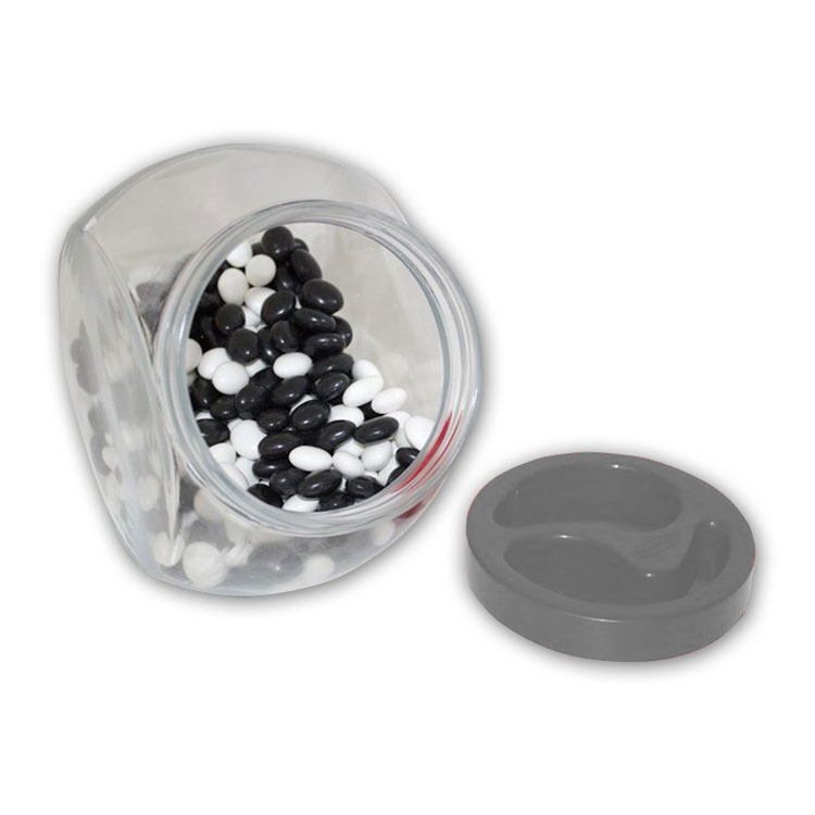 Bolsjeglas med mulighed for logo-Grå