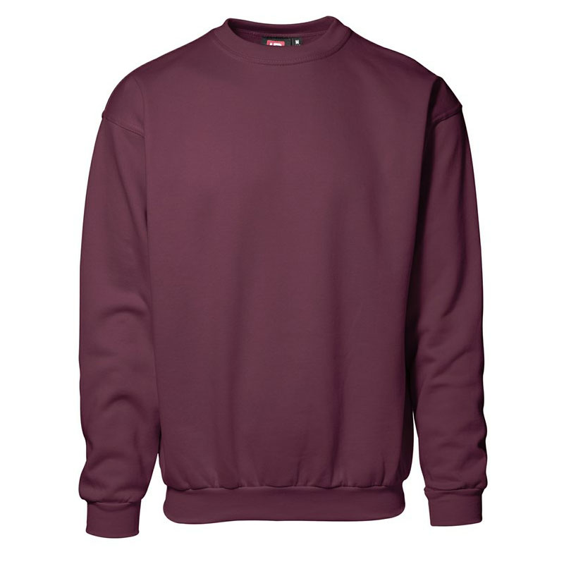 ID Klassisk Sweatshirt-Bordeaux Rød