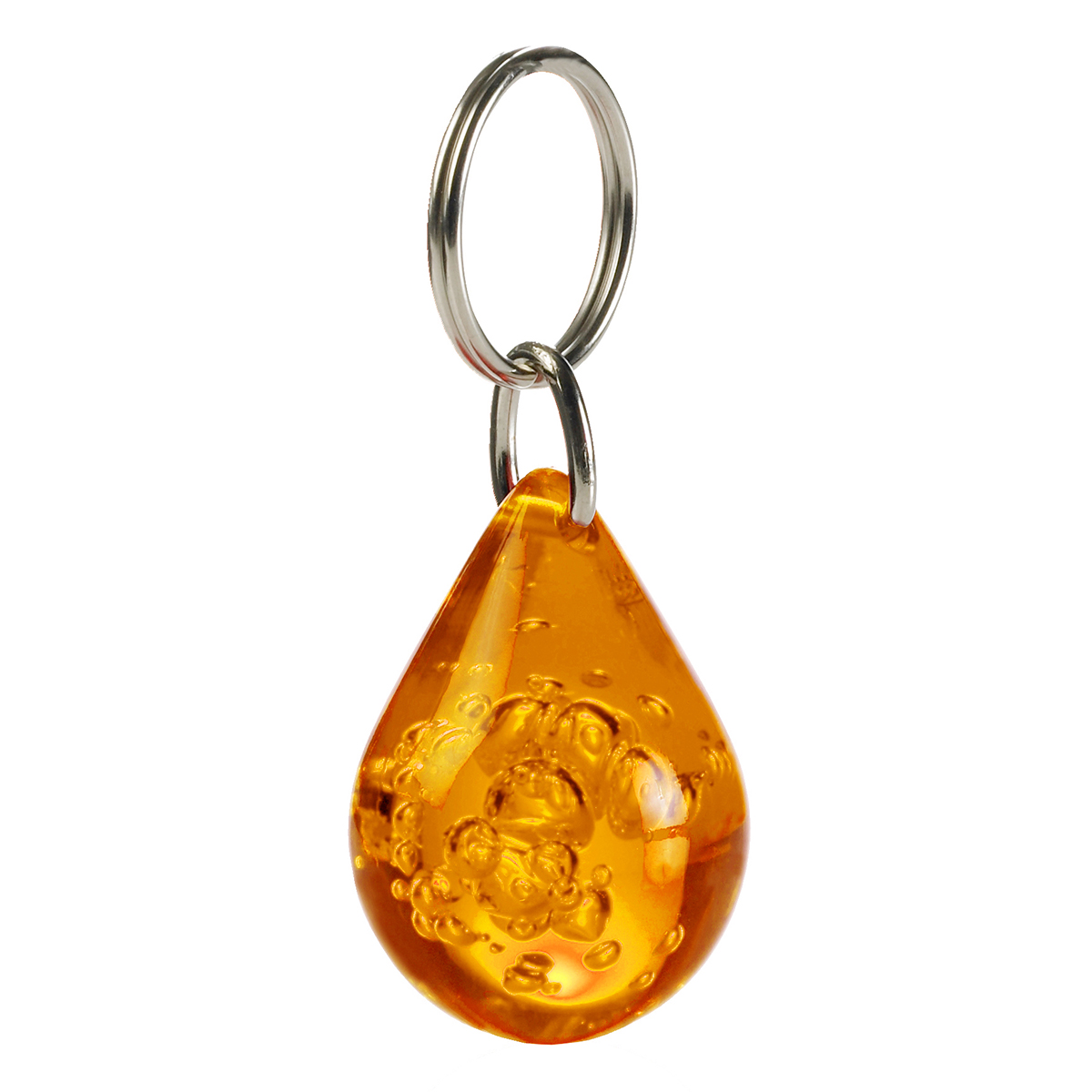 Dråbe Nøglering - Genbrugs Akryl-Orange