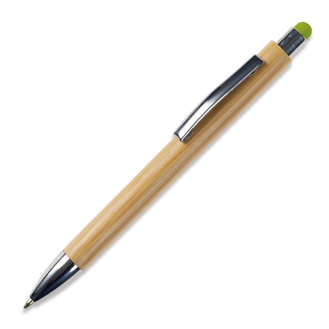 Bambuskuglepen med Stylus-Grøn