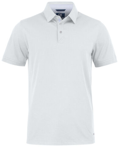 CUTTER & BUCK Polo Advante Premium, Herre-Hvid