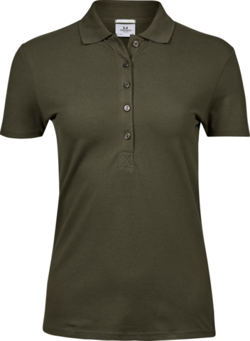 TEE JAYS Ladies Luxury Stretch Polo, Økologisk, dame-Oliven