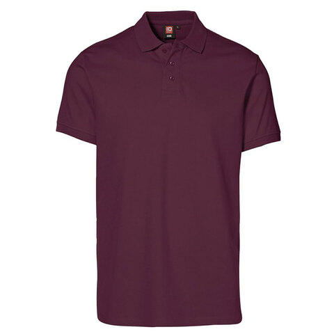 ID Piqué Poloshirt Stretch-Bordeaux Rød