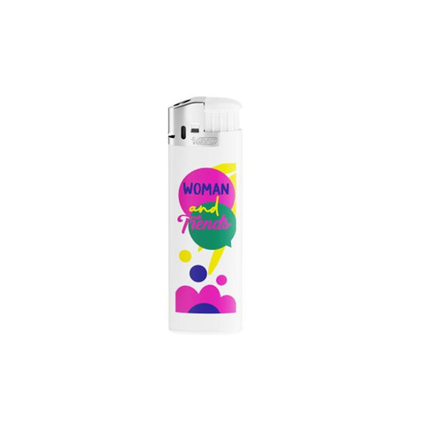 BIC® J38 Chrome Hood Lighter incl. digital print-Hvid