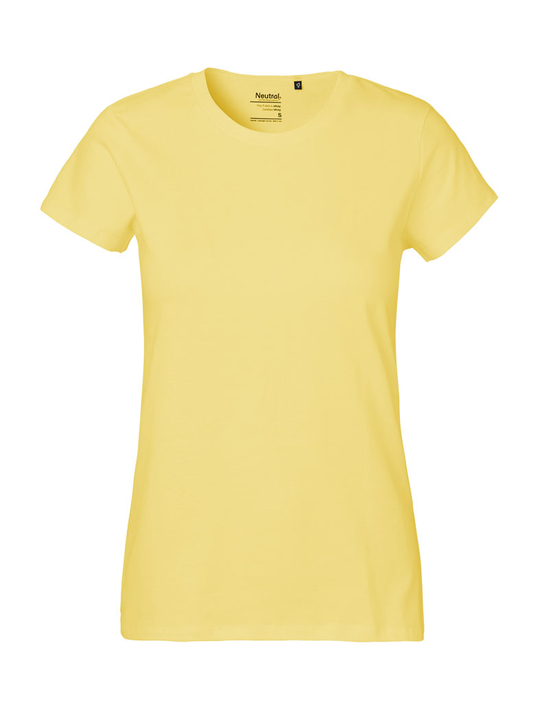 NEUTRAL Classic Dame T-shirt, 100% Økologisk Fairtrade Bomuld-Lyse Gul
