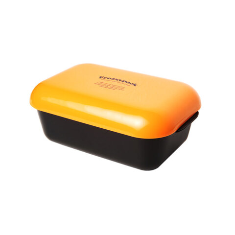 Frozzypack Madkasse med køleelement i låget-Sort/orange